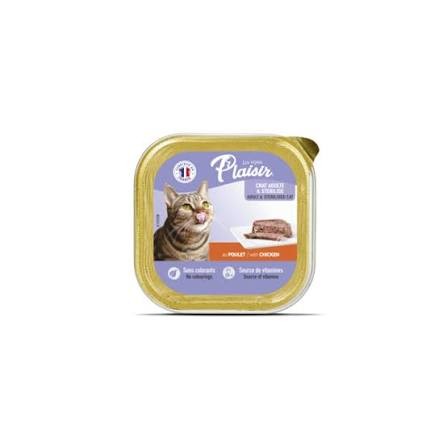 Barquette Plaisir chat adulte Poulet 100gr